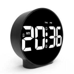 Fekete LED Digitális ébresztőóra hőmérséklet kijelzéssel