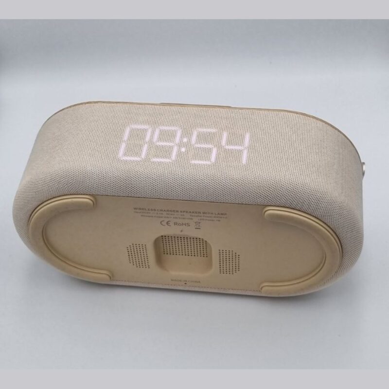 igitális rádiós ébresztőóra vezeték nélküli töltővel, Bluetooth hangszóró USB töltővel