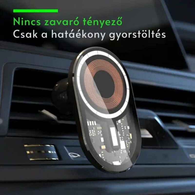 autós vezeték nélküli MagSafe töltő 15 gyorstöltő
